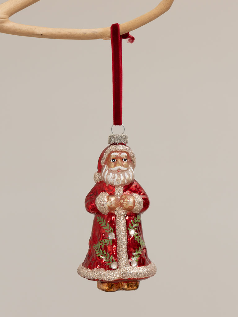 Hanging Santa in glass - 1