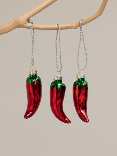 S/3 suspensions piments rouges