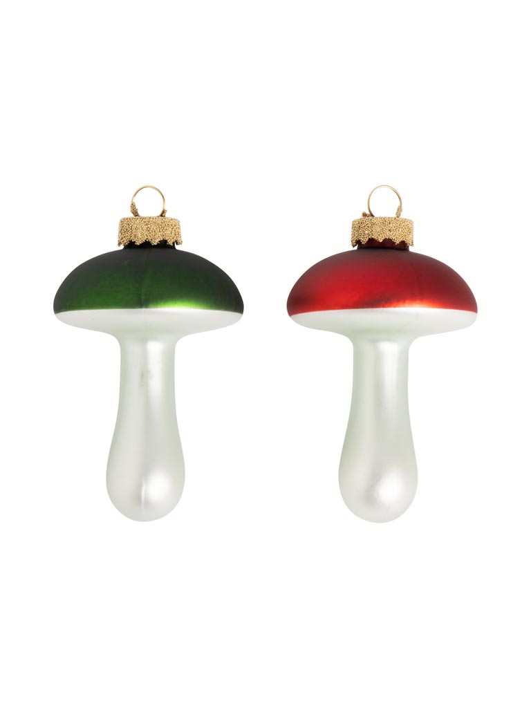 S/2 mushrooms green and red glaze - 2