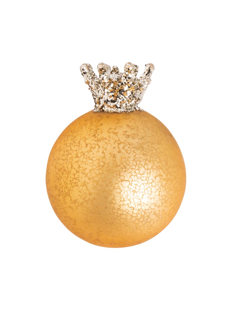 Xmas ball gold & crown - 2