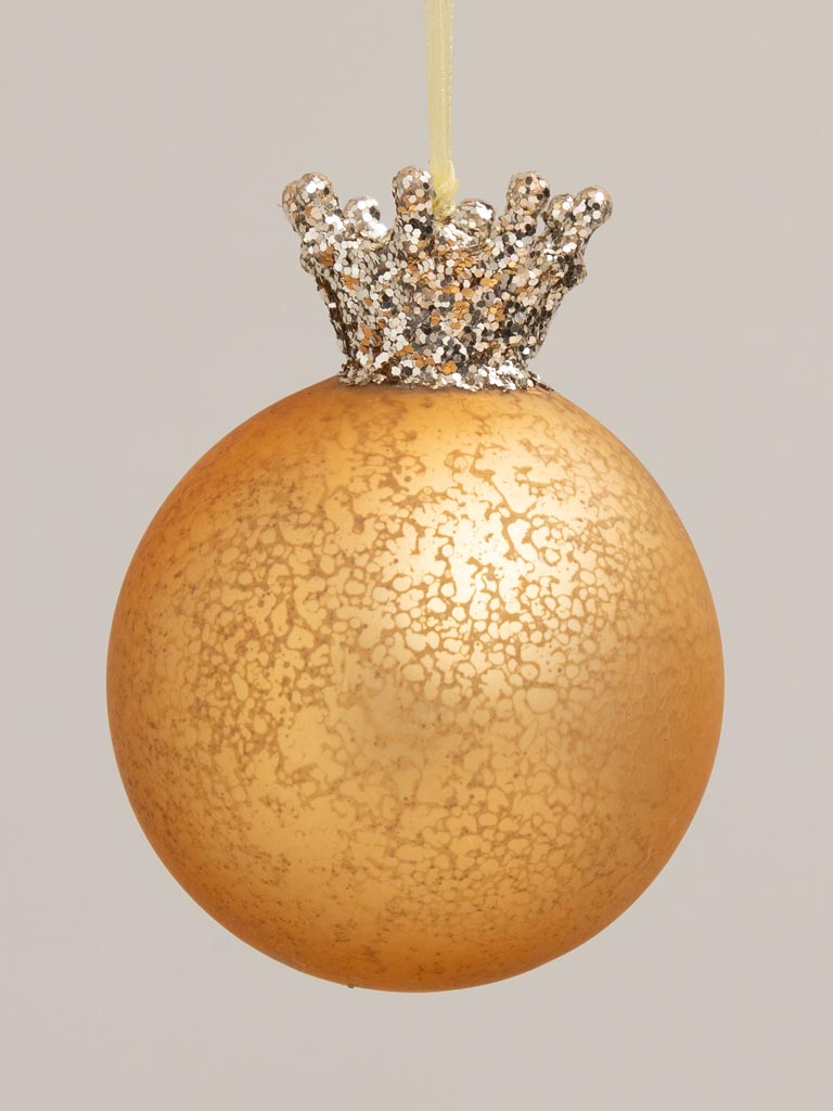 Xmas ball gold & crown - 3