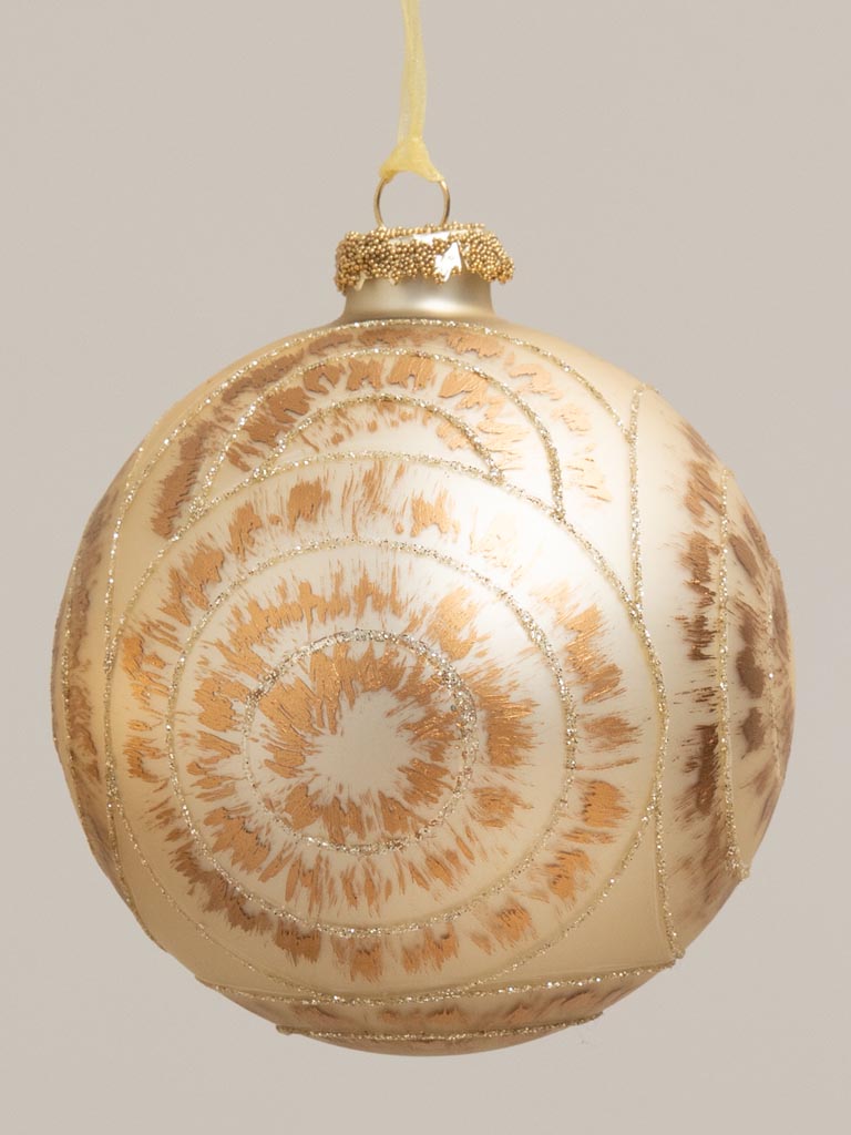 S/2 Xmas balls Dubai gold painted - 3