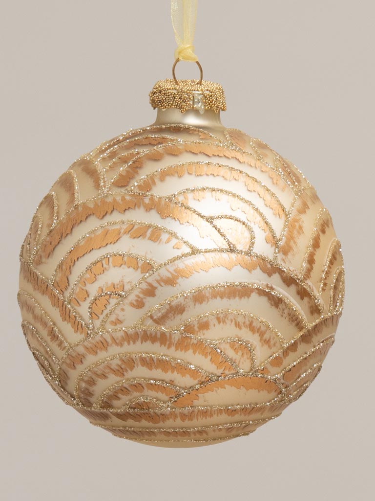 S/2 Xmas balls Dubai gold painted - 4