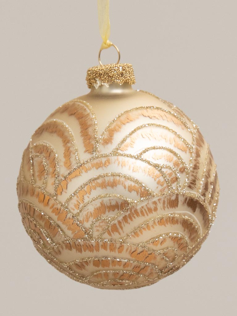 S/2 Xmas balls Dubai gold painted - 3