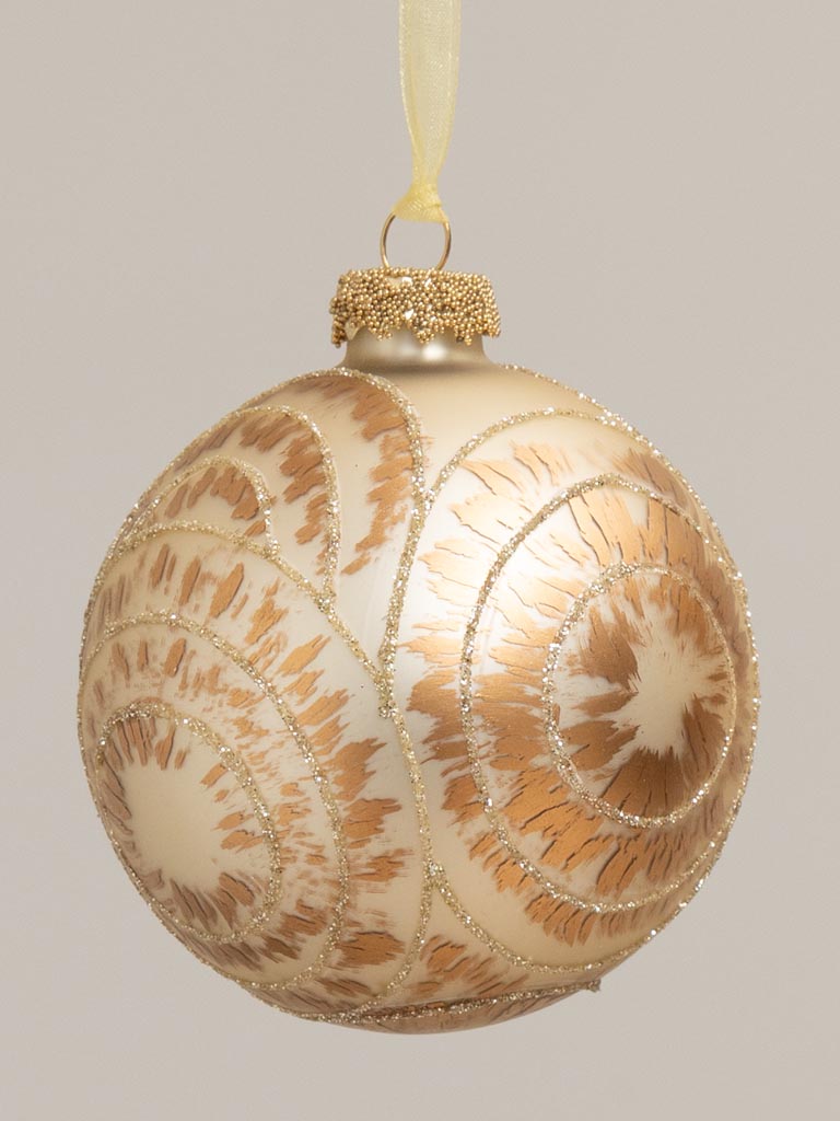 S/2 Xmas balls Dubai gold painted - 4