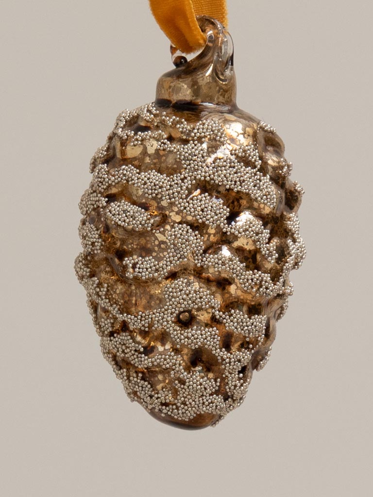 S/3 pinecones copper finish - 3