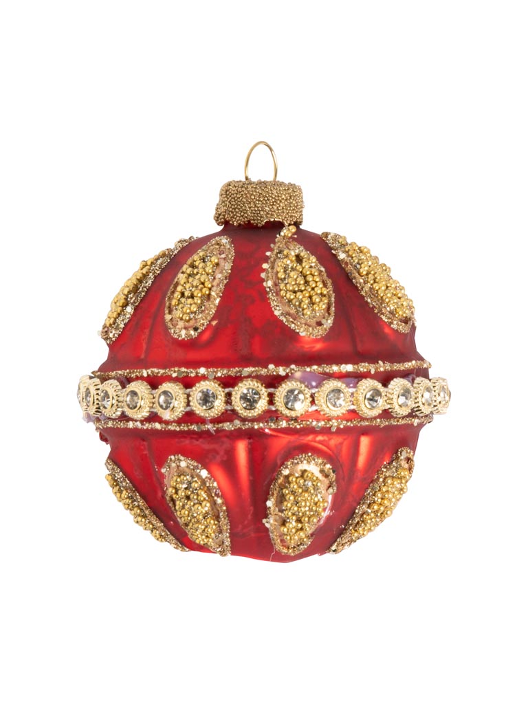Red & gloden Xmas ball Samara - 2