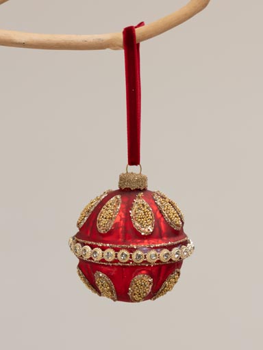 Red & gloden Xmas ball Samara