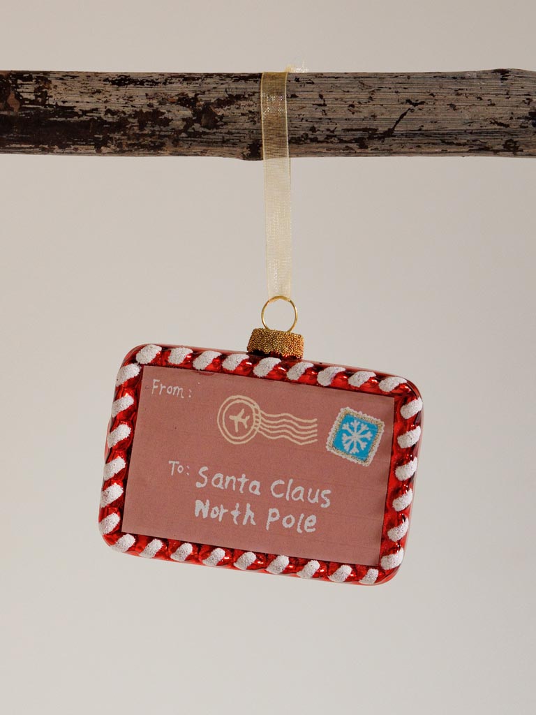 Xmas ball Santa Claus Postcard - 1