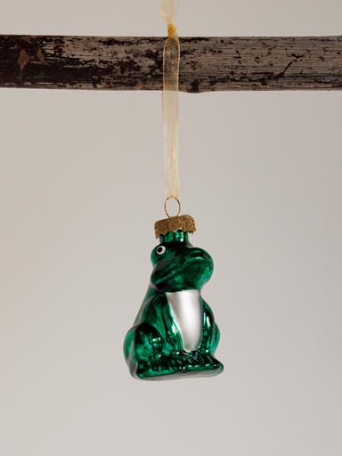Xmas ball green Frog