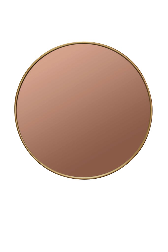 Round mirror antique gold - 2