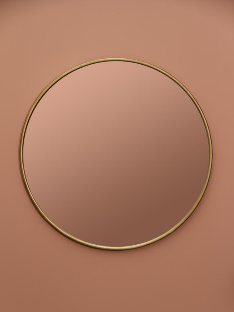 Round mirror antique gold - 1