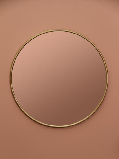 Round mirror antique gold
