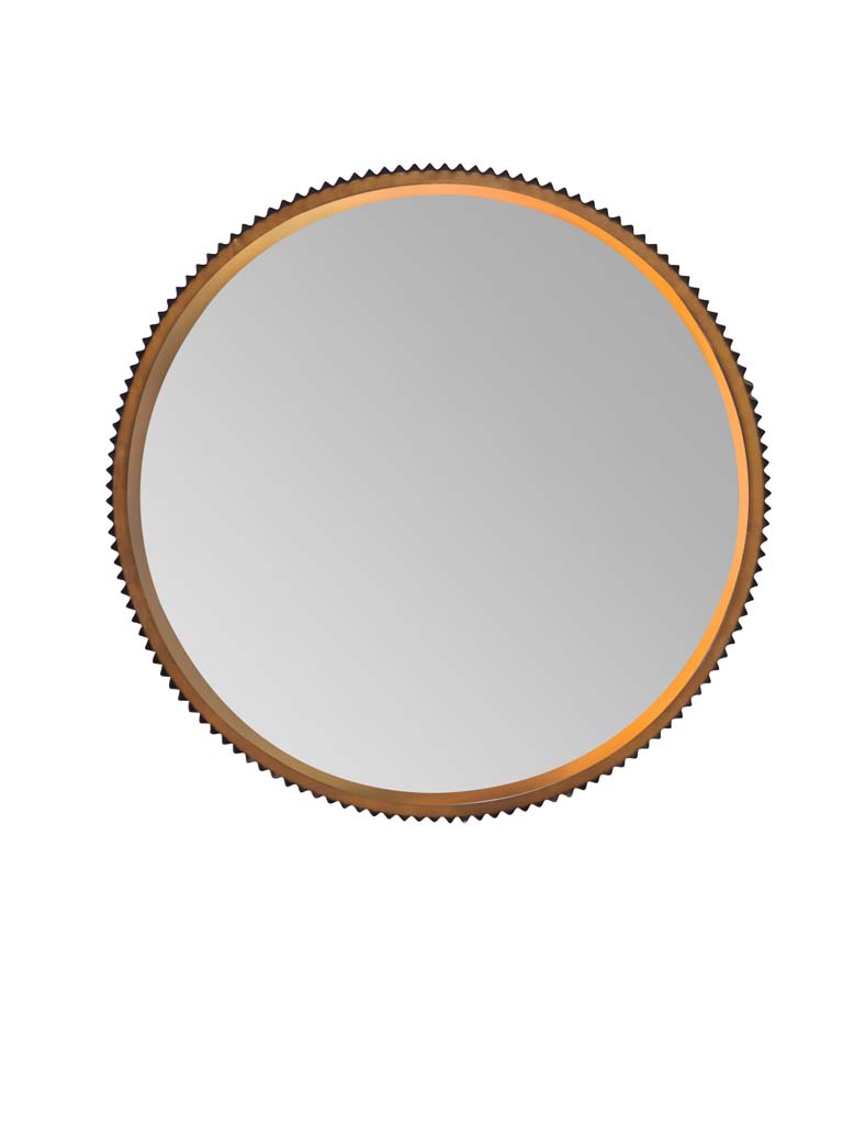Miroir rond cranté 60cm - 2