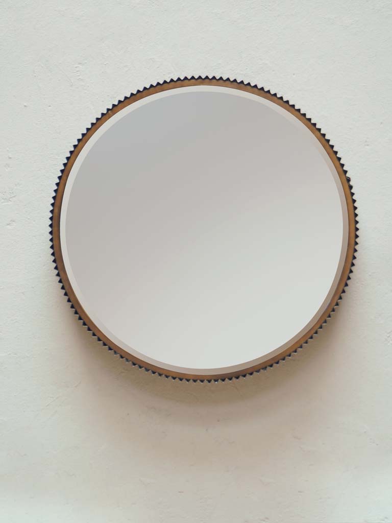 Miroir rond cranté 60cm - 1