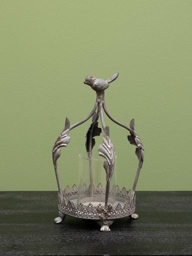 Candle holder crown with bird