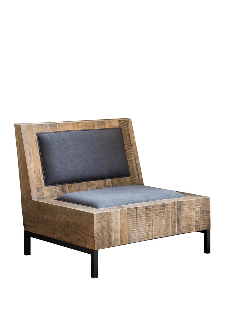 Armchair Meribel recycled elm - 2