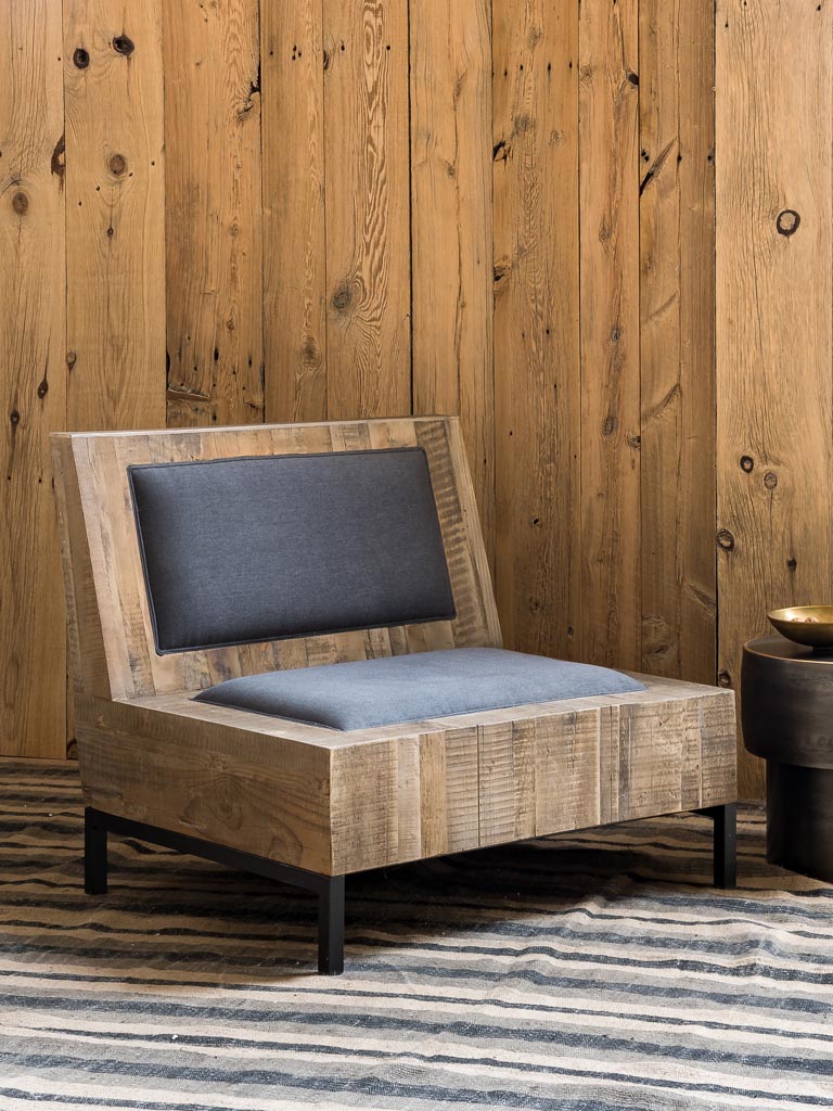 Armchair Meribel recycled elm - 1