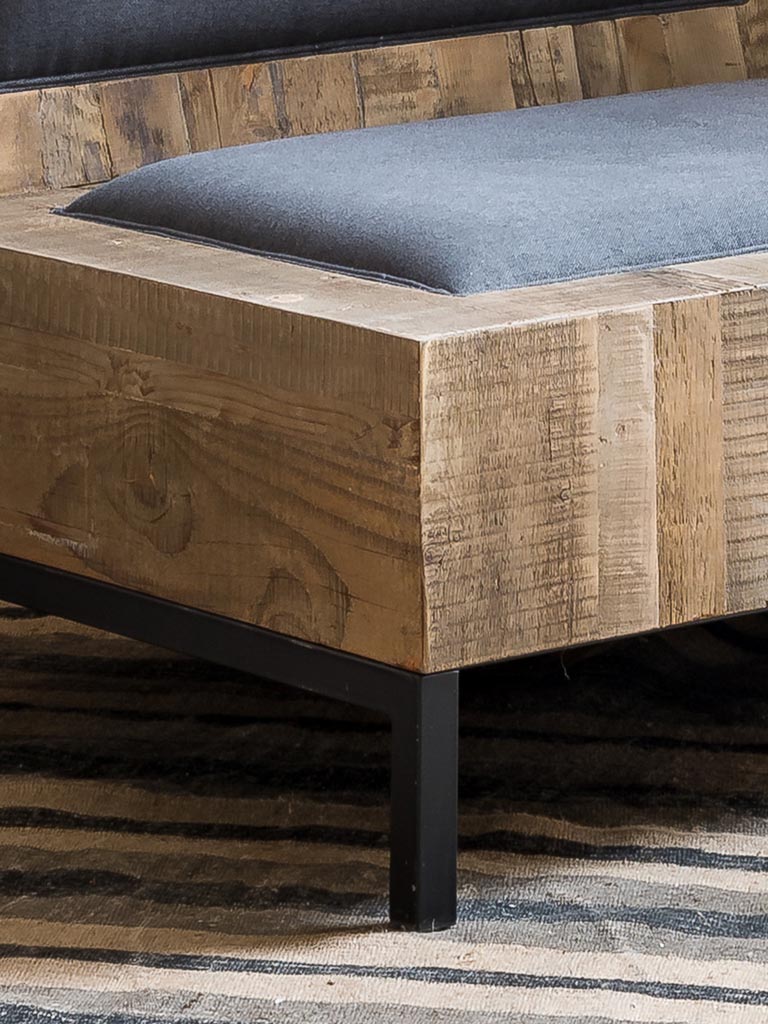 Armchair Meribel recycled elm - 3