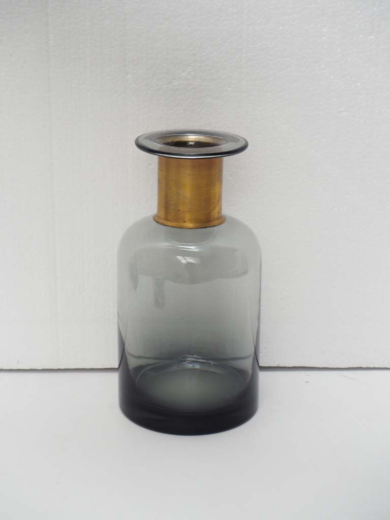 Grey pharmacy bottle with gold detail - 2