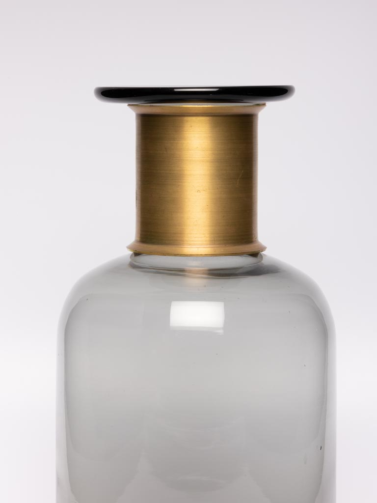 Grey pharmacy bottle with gold detail - 3