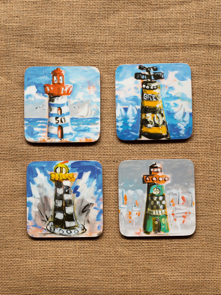 S/4 coasters lighthouses Plattier - 1