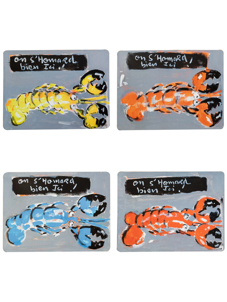 S/4 lobster placemats Plattier - 2