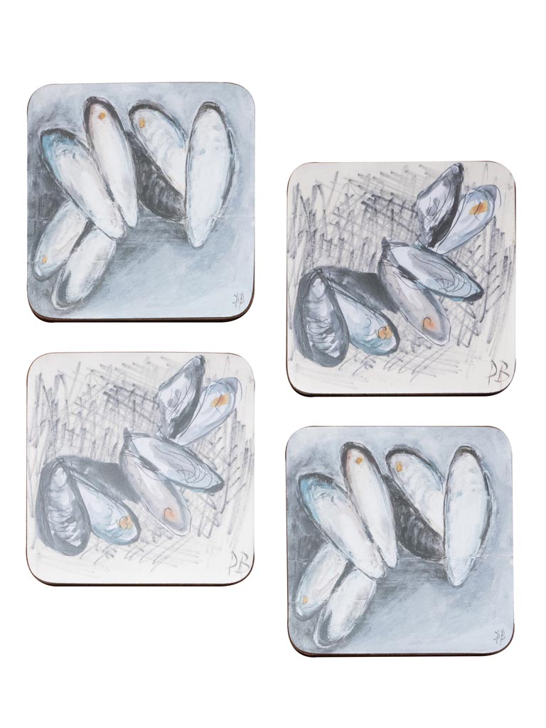 S/4 sous verres Moules Belin - 2