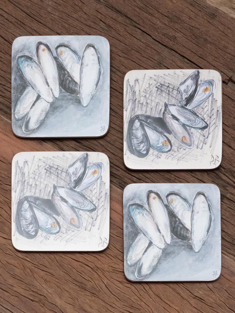 S/4 coasters Mussels Belin - 5