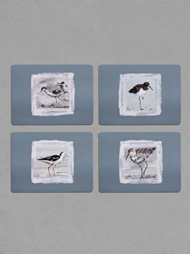 S/4 sets de table  "Oiseaux" Belin