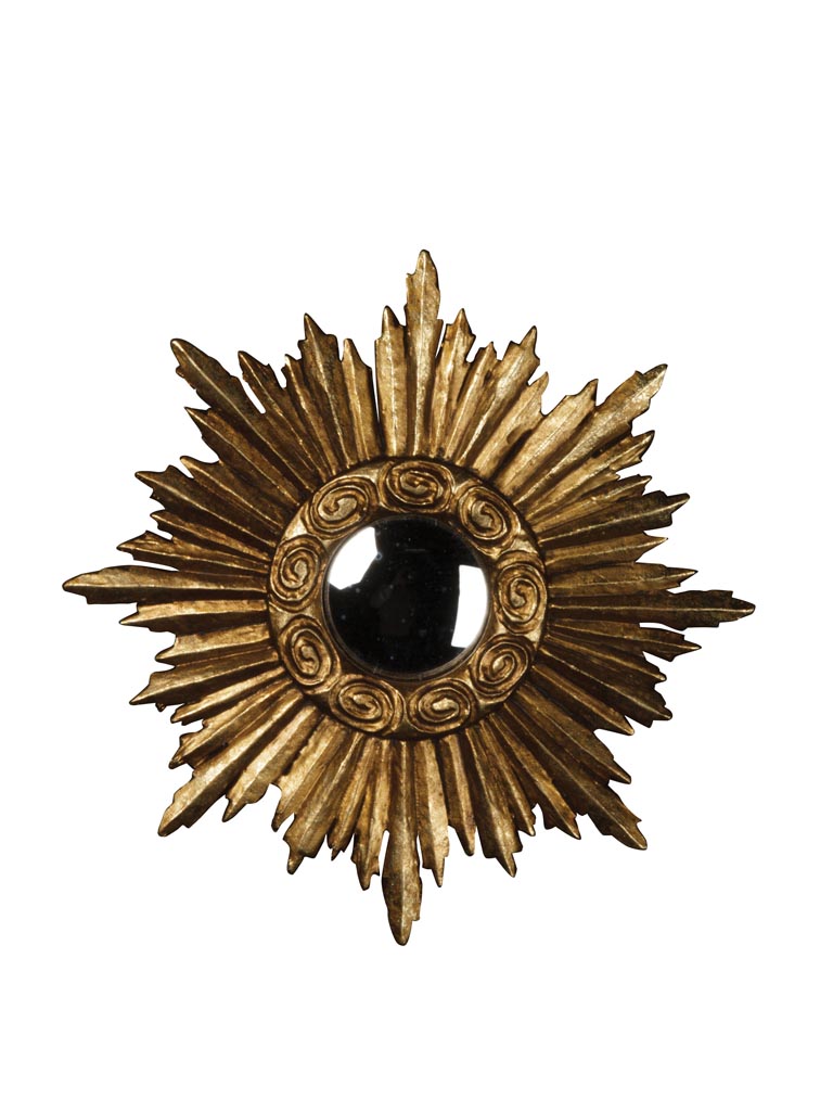 Golden convex mirror sun - 2