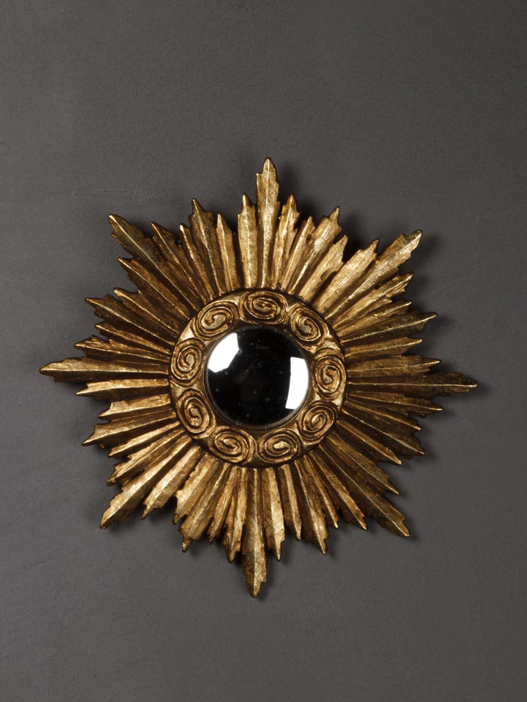 Golden convex mirror sun - 1