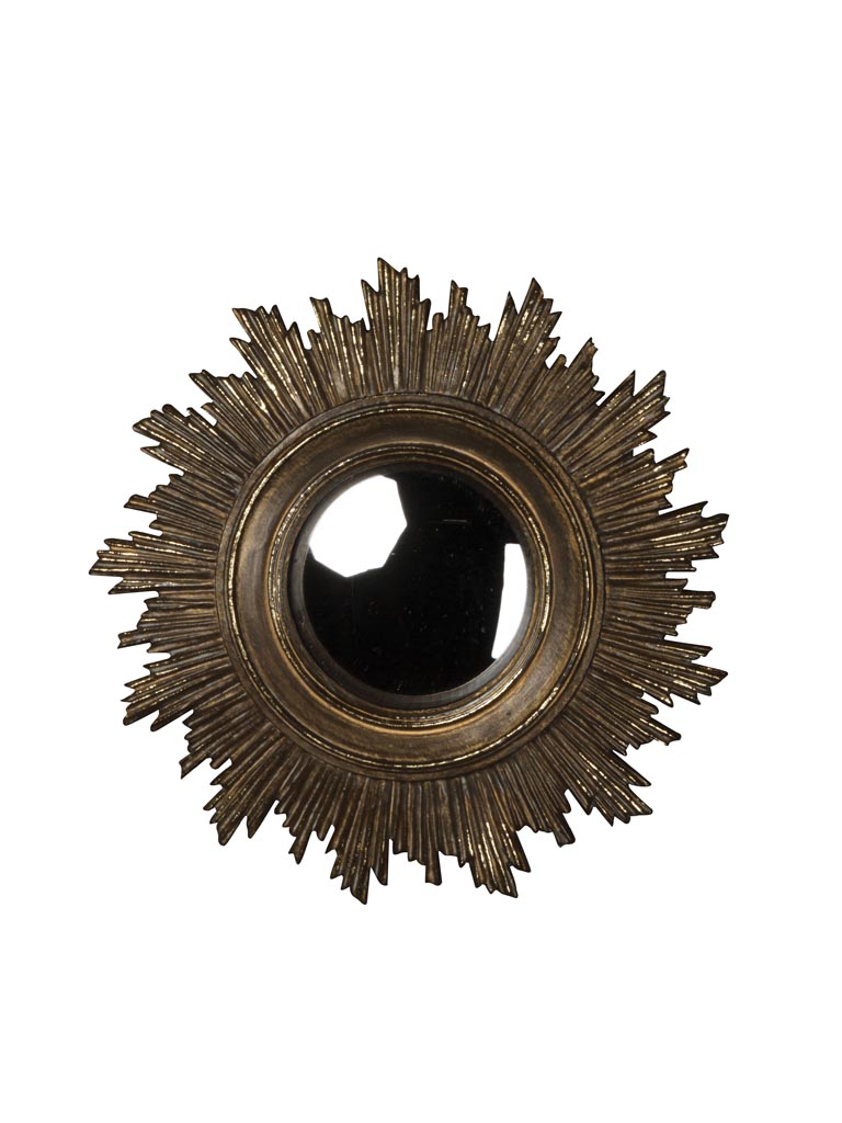 Miroir convexe soleil doré antique - 2