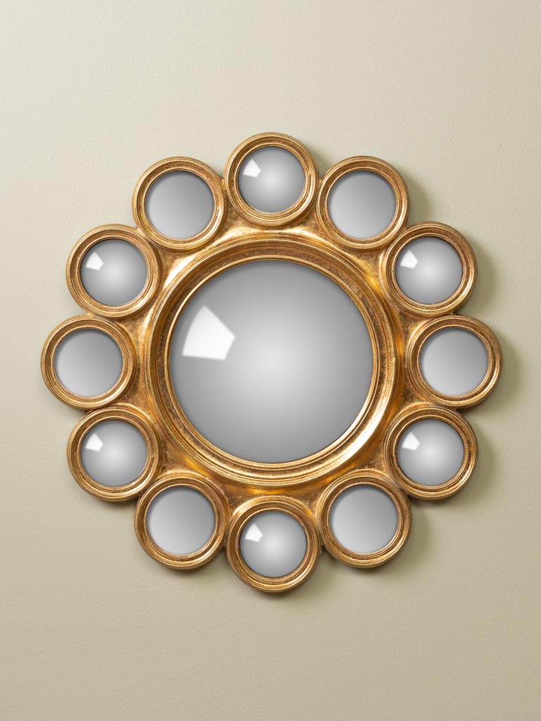 chehoma  Wall decor - Mirrors - Golden convex mirror 12 mini