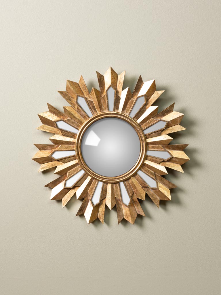 Golden flames convex mirror - 1