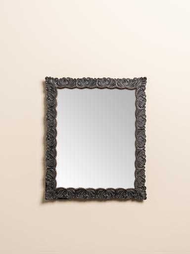 Black volute mirror