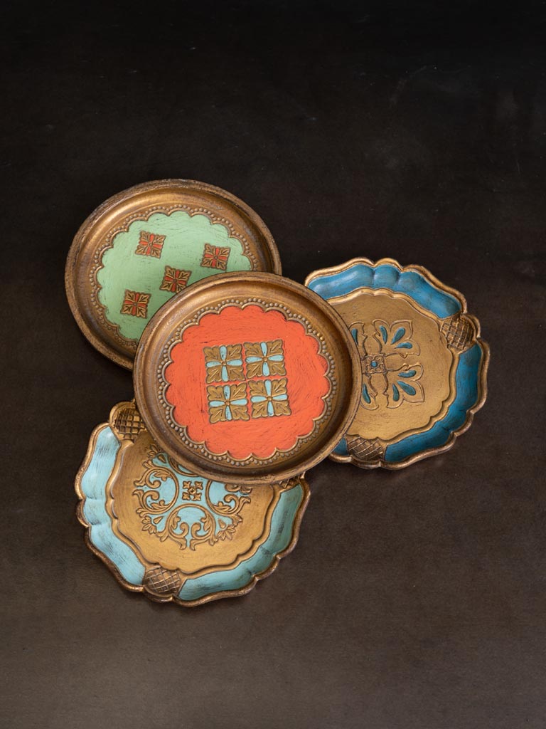 S/4 coasters Antoinette in resin - 1