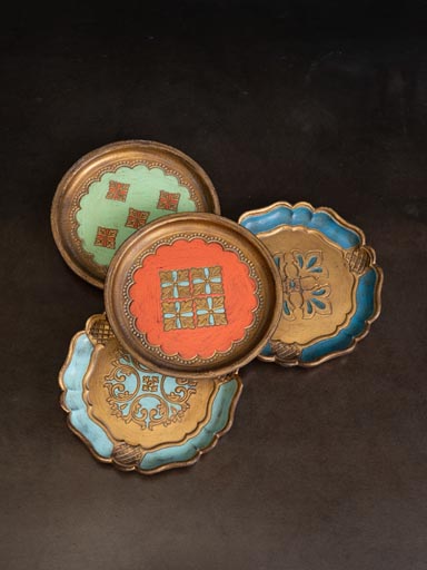S/4 coasters Antoinette in resin