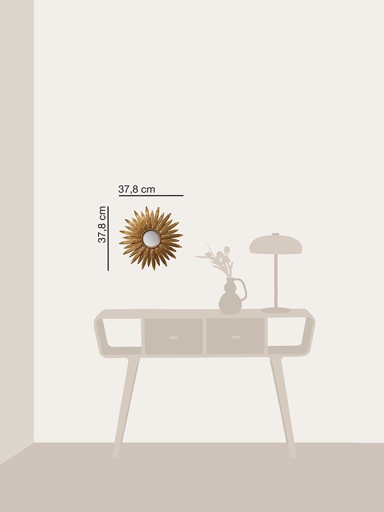 Convex mirror golden feathers - 3