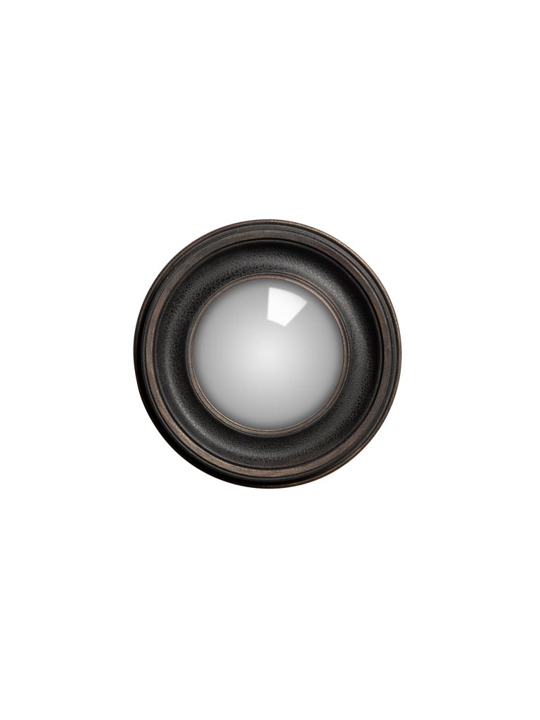 Small convex mirror black patina - 2