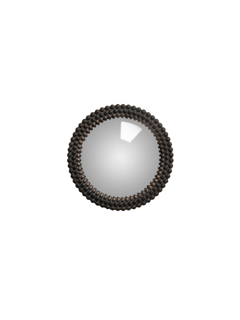 Small mini black beads convex mirror - 2