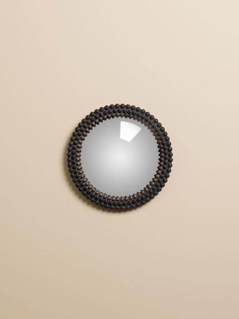 Small mini black beads convex mirror - 1