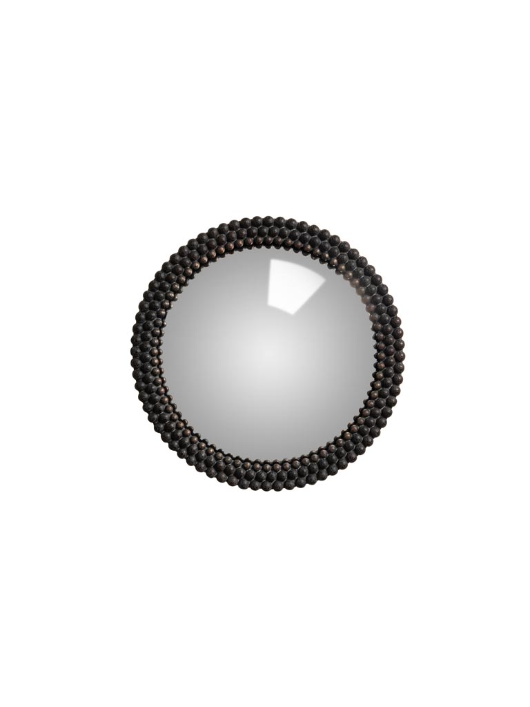 Small mini black beads convex mirror - 2