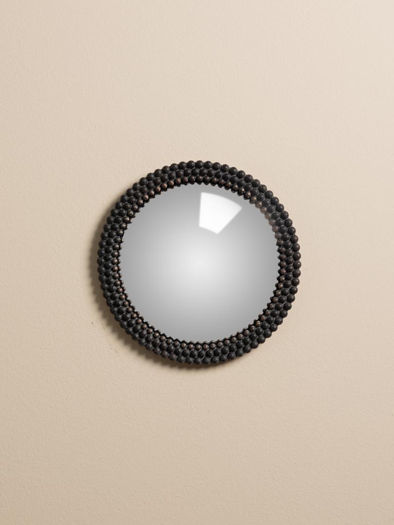 Small mini black beads convex mirror - 1