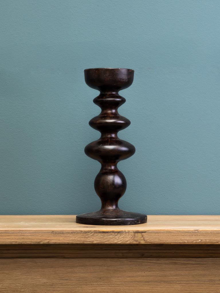 Brown candlestick Truffaut 4 rings - 3