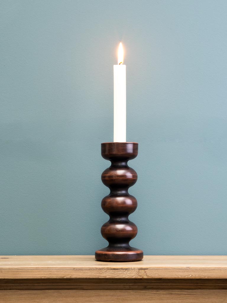 Brown candlestick Truffaut 3 rings - 1
