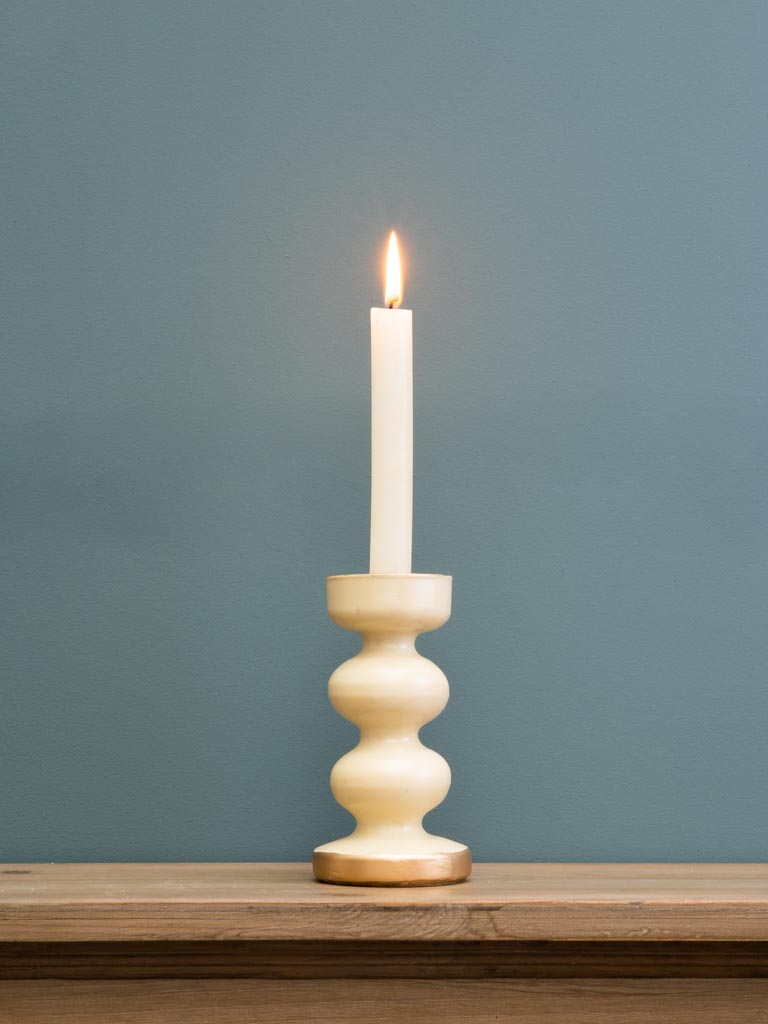 Beige candlestick Truffaut 2 rings - 1