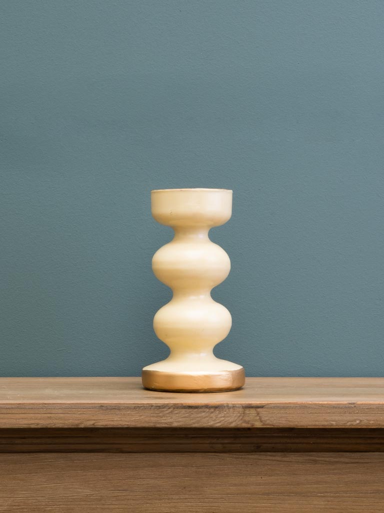 Beige candlestick Truffaut 2 rings - 3