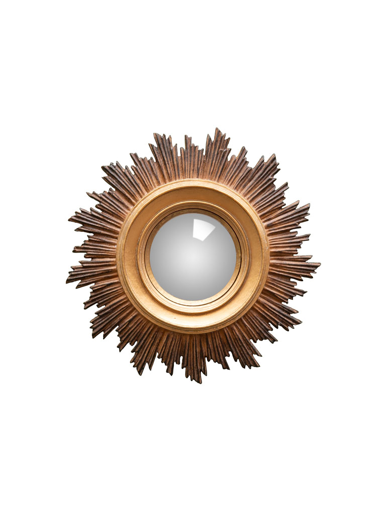 Small Ex-voto sun gold convex mirror - 2