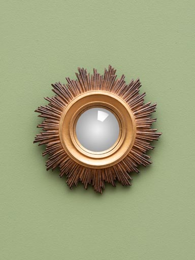 Golden convex mirror sun